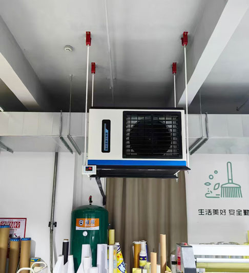 廣告印刷車間制冷降溫，應(yīng)用蒸發(fā)冷省電空調(diào)機(jī)組-臥式軸流機(jī)組