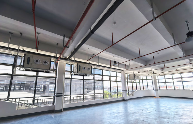 電動工具生產(chǎn)車間制冷降溫，安裝蒸發(fā)冷省電空調(diào) - 臥式射流機型