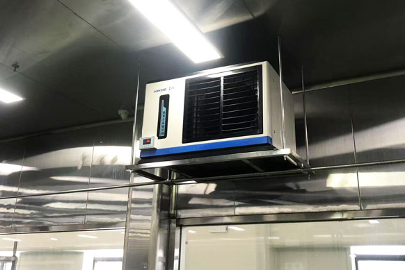 食品加工車間制冷降溫，應用蒸發(fā)冷省電空調- 臥式軸流機型