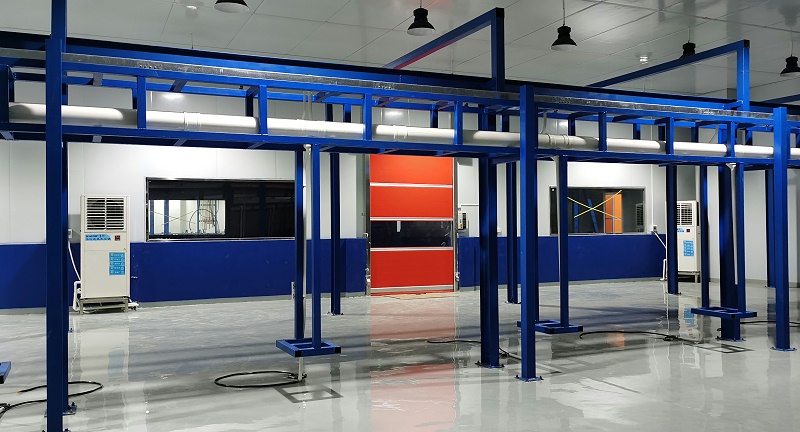 蒸發(fā)冷省電空調(diào)-立式軸流機安裝于食品廠降溫