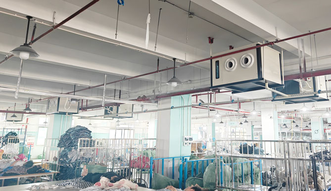 高溫車(chē)間夏季降溫設(shè)備優(yōu)選，蒸發(fā)冷省電空調(diào)-臥式射流空調(diào)